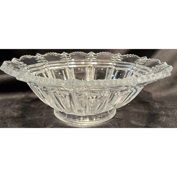 Antique Paris Bryce Higbee And Company Early American, Pattern Glass Bowl - Picture 4 of 11